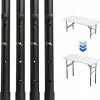 Sæt med 4 bordbensforlængere til klapborde til bøjede og lige ben, justerbare klapbordbensforhøjere, til højde (44 cm) - RWPurniture Leg