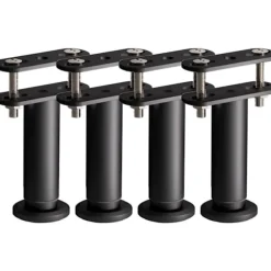Sæt med 4 højdejusterbare sengesstøtteben med forbindelsesflapper til sengeramme/midterste lameller/møbler Kraftige metalstøtteben (120 mm-180 mm)