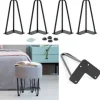 Sæt med 4 hårnåleben 50 cm til sort industrielt designbord