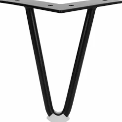 Sæt med 4 industrielle sofabordsben, 15 cm, hårnåleben smedejerns bordsstativ, møbelben med skruer til sofabord, lavt skab, TV-bord