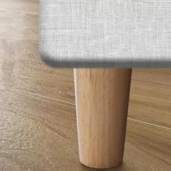 Sæt med 4 massive træben til sofa, møbelben til lænestol, sengebord, garderobe, skuffe (højde 15 cm) - Xin