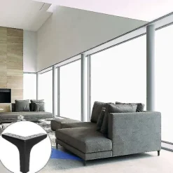 Sæt med 4 metal sofa ben, moderne stil møbel ben (sort)