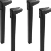 Sæt med 4 sammenklappelige bordben 35 CM, 90 graders sammenklappelige bordben, sorte sammenklappelige sofabordben til