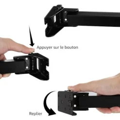 Sæt med 4 sammenklappelige bordben 35 CM, 90 graders sammenklappelige bordben, sorte sammenklappelige sofabordben til