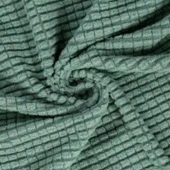 Sæt med 6 skandinaviske jacquard-stolbetræk, ensfarvede spisebordsstolbetræk, armløse stolbetræk til køkken, stue, kontor (grøn, 6 stk.)--