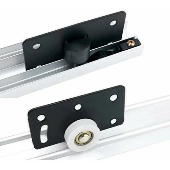 Sæt med 2 skydedørsruller, skydedørsskab, skydehjul 30mm nylon skydeskabshjul lydløs til skab garderobe garderobe (sort