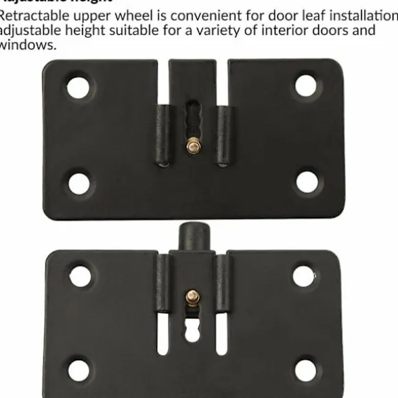 Sæt med 2 skydedørsruller, skydedørsskab, skydehjul 30mm nylon skydeskabshjul lydløs til skab garderobe garderobe (sort