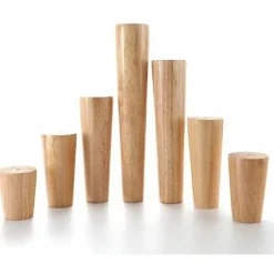 Sæt med 4 sofaben i massivt træ, møbelben til lænestol, natbord, garderobe, skuffe (højde 15 cm) - Xin-XS9-