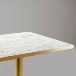 Ståbord - Rom bistro - Plade 60x60 cm - H110 cm - Fod i thermolakeret støbejern Vit