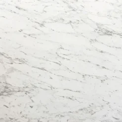 Ståbord - Rom bistro Ø60cm Marmor hvid med årer - H110 cm - Plade Ø60 cm laminat - Fod i guldfarvet støbejern Vit