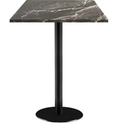 Ståbord 60 x 60 cm - Rome royal marmor model Svart