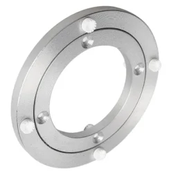 Stille pladespiller Forbedret lydløs aluminiumslegering roterende hardware Drejeskive stabil og skridsikker til spisebord (5 tommer)