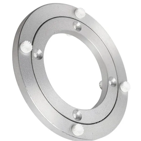 Stille pladespiller Forbedret lydløs aluminiumslegering roterende hardware Drejeskive stabil og skridsikker til spisebord (5 tommer)
