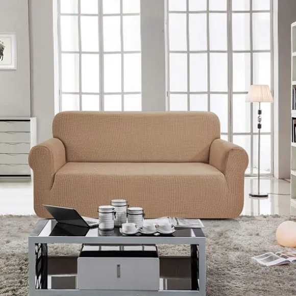 Stilrent Stretch Betræk til Sofa, 1-Delet, Høj Stretch, Tykt og Blødt Sofabetræk, Maskinvaskbart, Skridsikkert Blu-FA- Blue 1 seater/chair