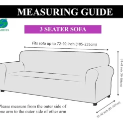 Stilrent Stretch Betræk til Sofa, 1-Delet, Høj Stretch, Tykt og Blødt Sofabetræk, Maskinvaskbart, Skridsikkert Blu-FA- Blue 1 seater/chair