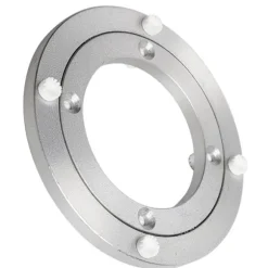 Støjsvag drejeskive forbedret lydløs aluminiumslegering roterende hardware drejeskive stabil og skridsikker til spisebord 5 tommer