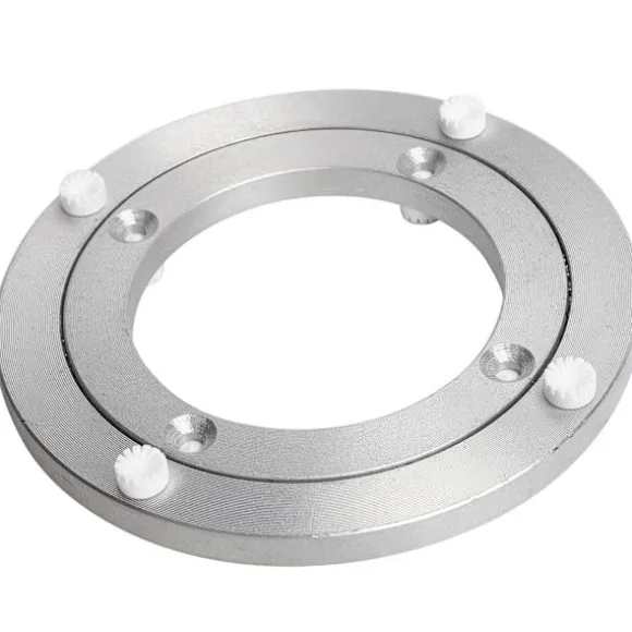 Støjsvag drejeskive, forbedret lydløs aluminiumslegering, roterende hardware, drejeskive, stabil og skridsikker til spisebord, 5,5 tommer
