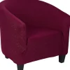 Stolbetræk Stretch Barrel Stol Slipcovers Ensfarvet Tub