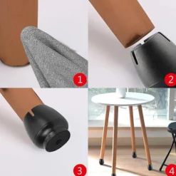 Stolebenbeskyttelse, 32 stk. Anti-Slip Bord Stoleben Fødder Anti-Ridser Fødder Pads Beskytter Gummi Stolebenhætter (12-16mm)