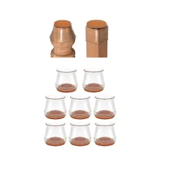 Stolebenbeskyttere til gulv 40mm Silikonestolebeskyttere til gulve, Stolebenbeskyttere med filtpude 8stk