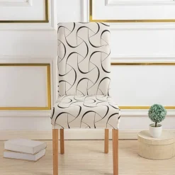 Stolebetræk Slipcovers 4/6 stk. Strækbar Aftagelig Vaskbar Kort Spisestuestol Beskyttelsesbetræk Sæde til Hotel, Spisestue, Ceremoni (Vilkaarligt, 4 stk.) | Fyndiq