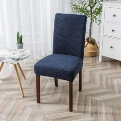 Stolebetræk til spisestuestole Spisestuestolebetræk Strækbare køkken Parsons stolebetræk (Navy Blue, 2 stk.)
