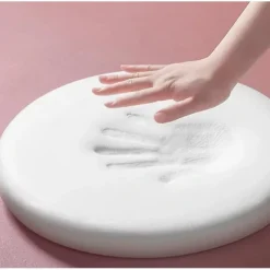 Stolehynde, Rund Memory Foam Sædehynde Ryglænshynde Til Stol Lysegrå L