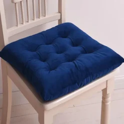 Stolehynde 40x40, aftagelig indendørs stolehynde, stolehynde med stropper, krystalfløjlshynder (4 stk.)