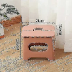 Stor Skammel Sammenklappelig Multifunktionel Kraftig Hjem Køkken Børn Pink S