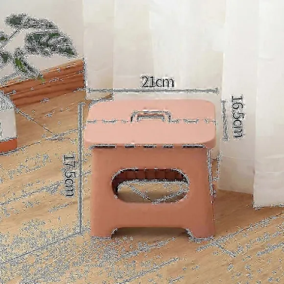 Stor Skammel Sammenklappelig Multifunktionel Kraftig Hjem Køkken Børn Pink S