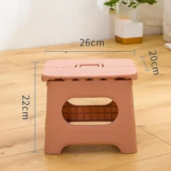 Stor Skammel Sammenklappelig Multifunktionel Kraftig Hjem Køkken Børn G Pink L