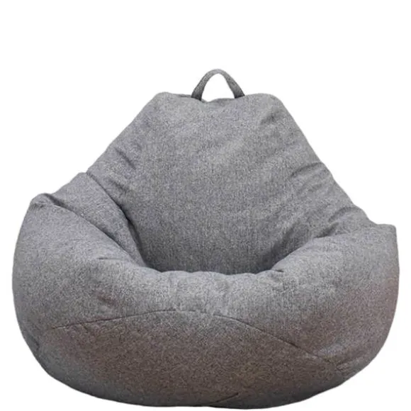 Stort Betræk til Sækkestol Sofa Farve Simpelt Design Indendørs Lazy Lounger Betræk til Voksne og Børn uden Fyld