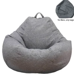 Stort Betræk til Sækkestol Sofa Farve Simpelt Design Indendørs Lazy Lounger Betræk til Voksne og Børn uden Fyld
