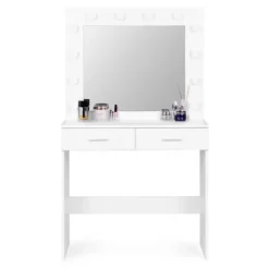 Stort moderne kosmetisk toiletbord, spejlbelysning