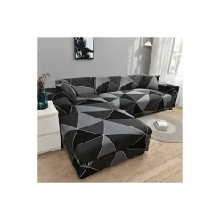 Stræk hjørnesofabetræk L-formet sofaovertræk, til 1/2/3/4 sæders sofa（L-formet hjørnesofabetræk skal købes to） (Farve : D, Størrelse: 1 plads (90-140 | Fyndiq