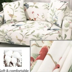 Stræk Sofa Betræk Elastisk Sofa Betræk Jacquard 2 Personers Sofa Betræk Blomstret Mønster