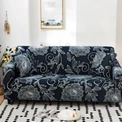Stræk Sofa Betræk Trykt Sofa Betræk Armstol Overtræk til Sofaer Elastisk Universal Møbelbeskytter med Pudebetræk - Stil 19 Large