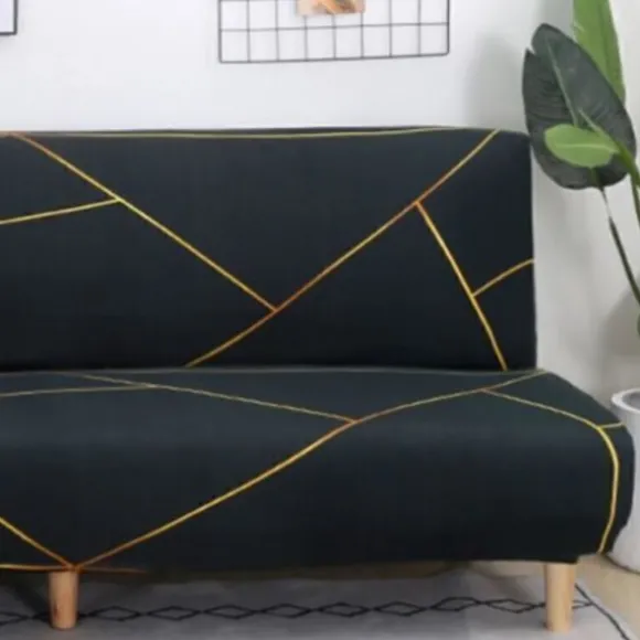 Strækbar sofabetræk uden armlæn – Polyester og spandex – Elastisk pasform – Maskinvaskbar – Til sovesofaer 180-220cm