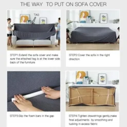 Strækbar Sofabetræk, YSTP Hjørnesofabetræk, til 3-personers sofa eller L-formet sofa, Grøn, 190-230 cm Green