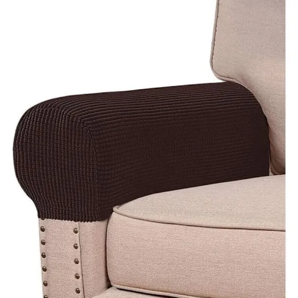 Strækbare armlænsbetræk til stole og sofaer, armlænsbetræk til sofa, spandex jacquard armlænsbetræk, skridsikre møbelbeskyttere, vaskbare armlæn
