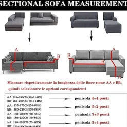 Strækbart hjørnesofabetræk til 3-personers sofa (L-formet sofa kræver to)