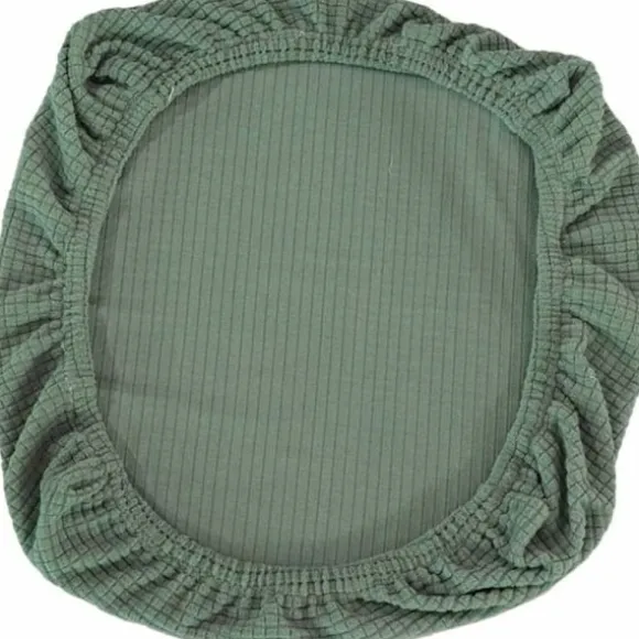 Strækbart stolebetræk til kontorstol, drejestol, sædebetræk (grøn 38-48cm × 38-48cm)