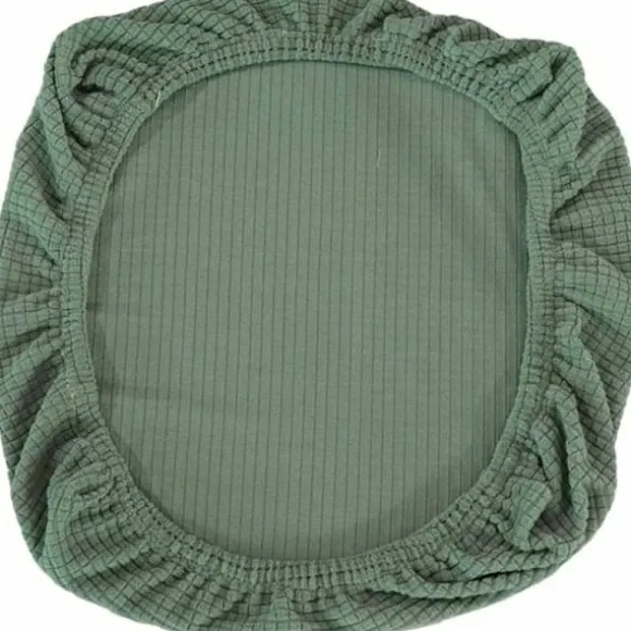Strækbart stolebetræk til kontorstol, drejestol, sædebetræk (grøn 38-48cm × 38-48cm)