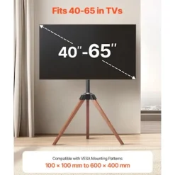Støtte-tv-tripod - DUOKU - FT03 - Kompatibel 40-65 tommer - Kapacitet 45 kg - Massivt træ