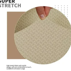 Super Stretch Wingback Stol Betræk 1-delt Blød Spandex Jacquard Wing Stol Betræk Stue Betræk til Wingback Stole med Skumstænger