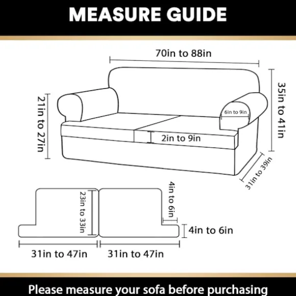 T Hynde Sofabetræk 4 Dele Sofabetræk til T Hynde Sofa Bløde Sofabetræk Møbelbeskytter med 3 Individuelle T Form Sædebetræk Light Gray 2 cushion sofa | Fyndiq