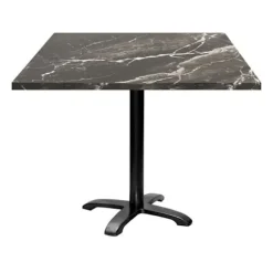 Tabel 90 x 90 cm - model Bazila marmor royal Svart
