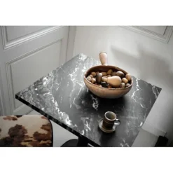 Tabel 90 x 90 cm - model Bazila marmor royal Svart