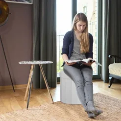 Taburet med opbevaringsplads størrelse M rund