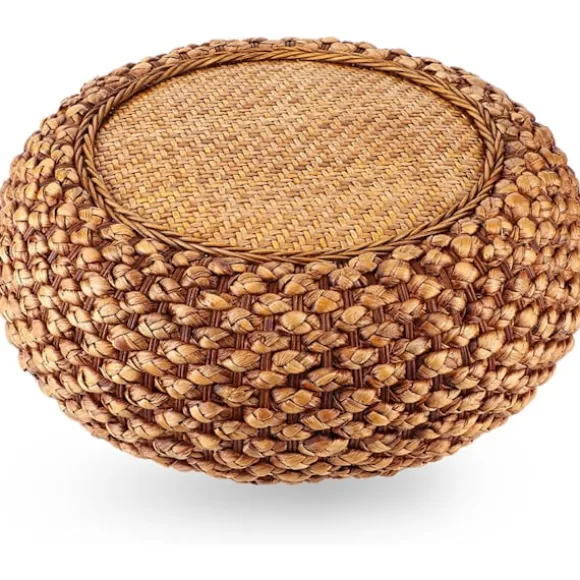 Tatami Gulvpude Japanske Gulvsæder Rattan Gulvpude Åndbar Gulvsiddepude Komfortabel Rund til Balkon Halm